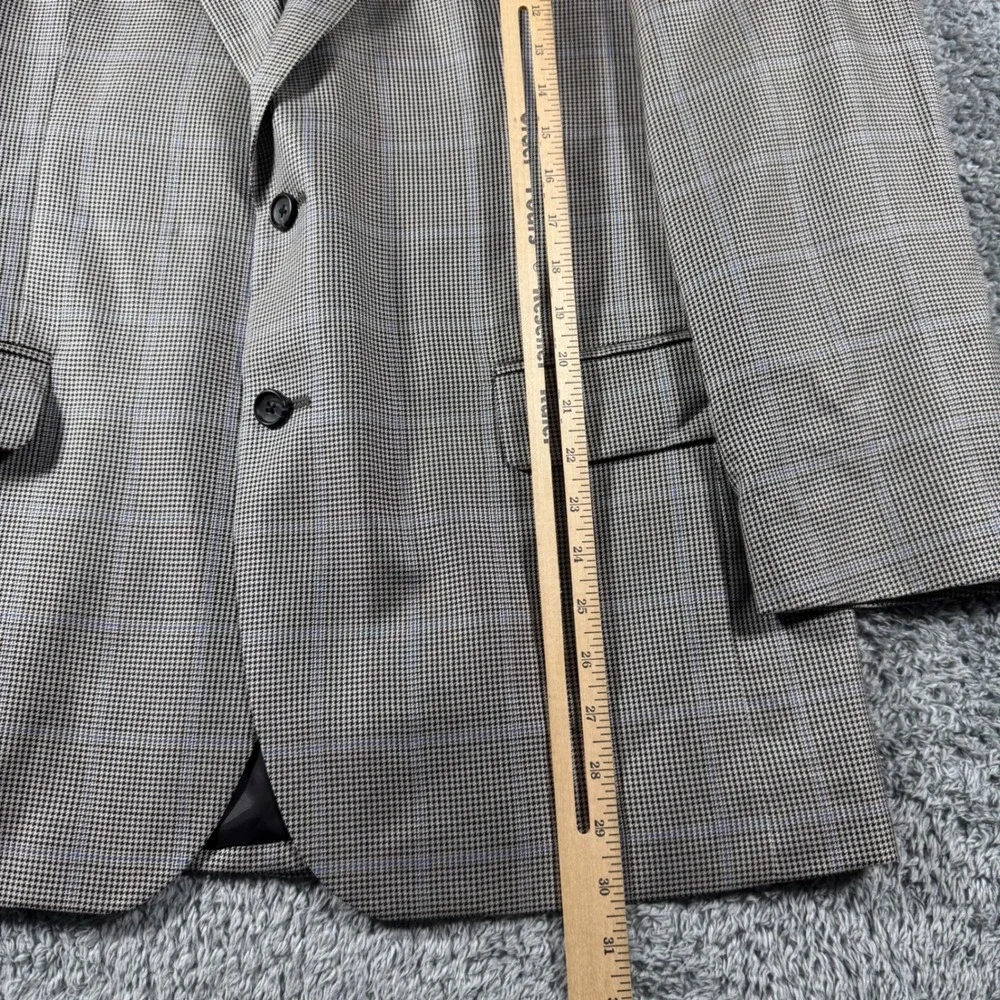 Jos. A. Bank Sport Coat Mens 42S Silk Wool Houndstooth Windowpane Jacket 2 Butto